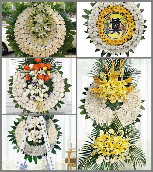 福建福州长乐市吴航街道景美社区花圈速递